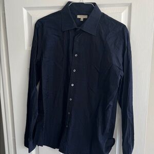 Burberry Dark Navy Long-Sleeve Dress Shirt